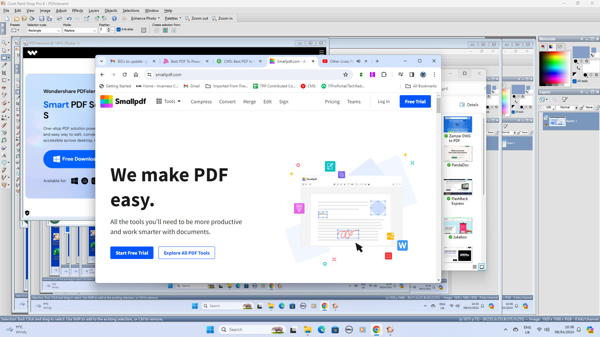 Website screenshot for SmallPDF