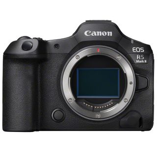 Canon EOS R5 Mark II against a white background