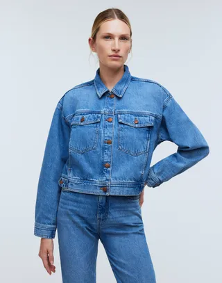 Madewell + Button-Front Denim Jacket