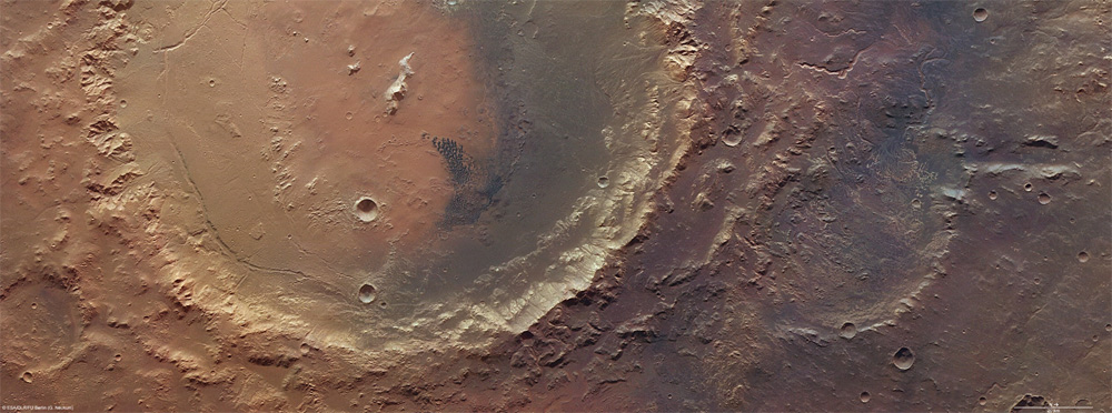 The Eberswalde crater on Mars used to be a water-filled lake.