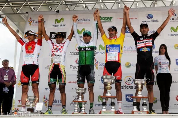 Final jersey holders of the 2012 Vuelta a Colombia