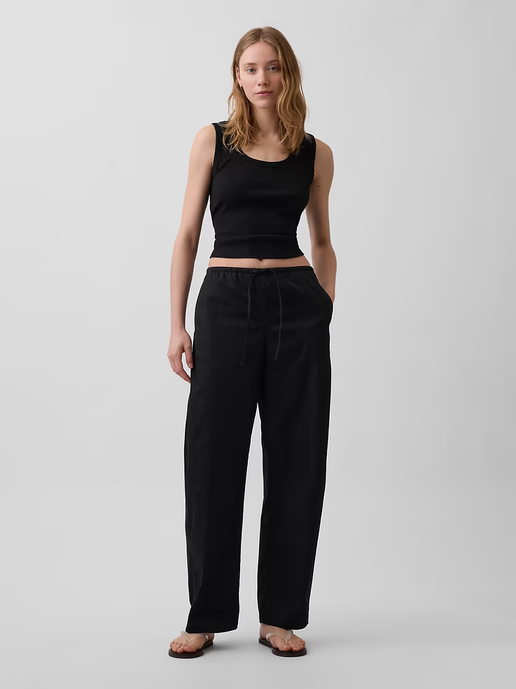 Gap, Poplin Easy Barrel Pants