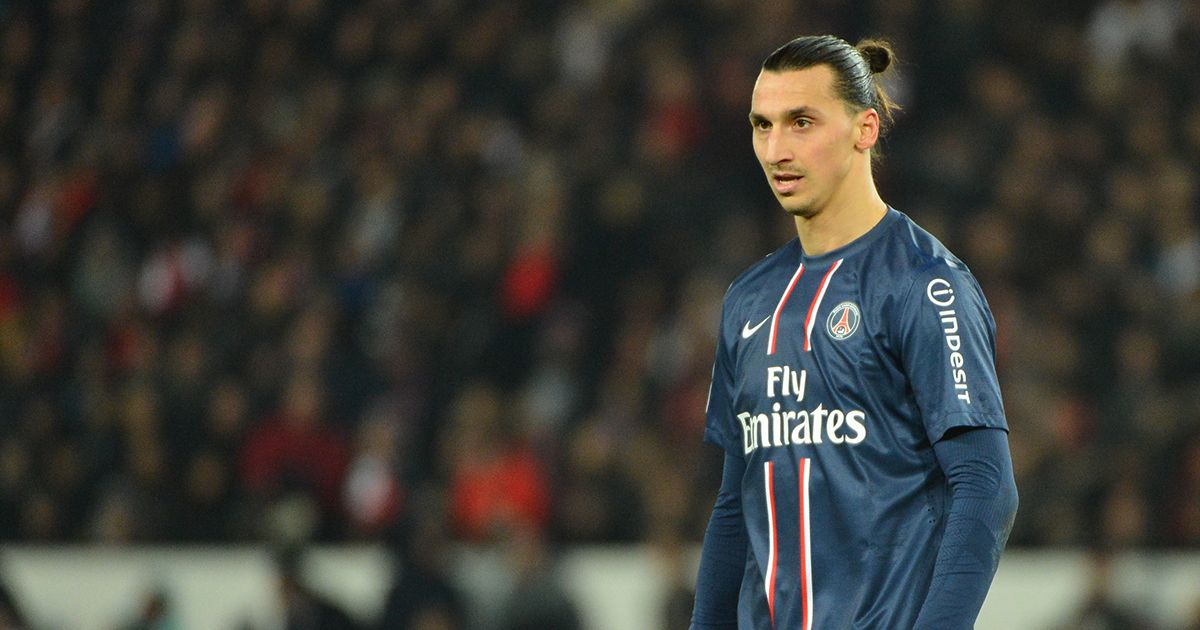 Paris Saint-Germain&#039;s Zlatan Ibrahimovic during the French First League soccer match, Paris Saint-Germain Vs Olympique Lyonnais at the Parc des Princes stadium in Paris, France on December 16, 2012. Paris won 1-0.