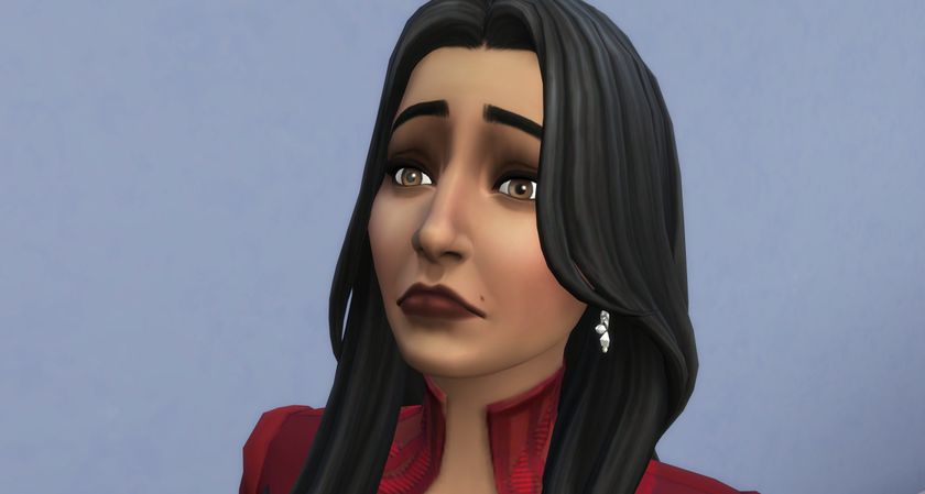 The Sims 4- Bella goth looking sad