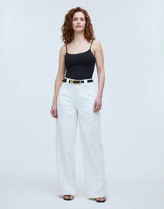 Madewell white Curvy Superwide-Leg Jean