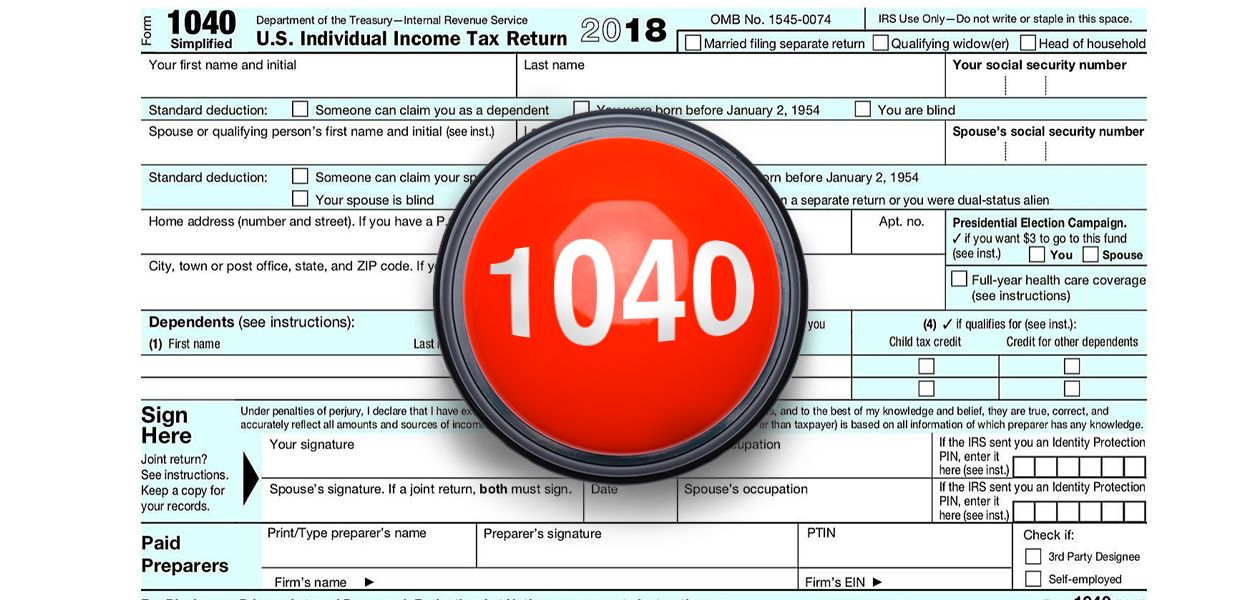 Tax form with easy button.