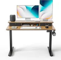 Fezibo standing desk with two drawers and monitor shelf