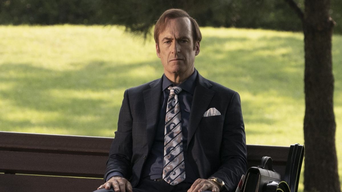 Jimmy on a park bench in Better Call Saul