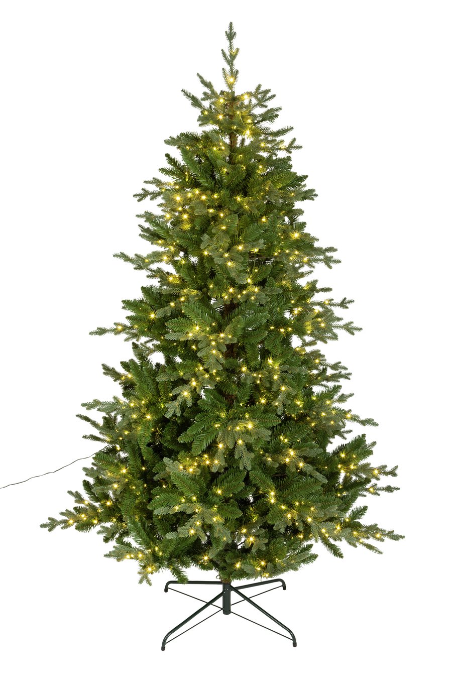 Habitat 7ft Pre Lit Dewdrop Mixed Tipped Christmas Tree