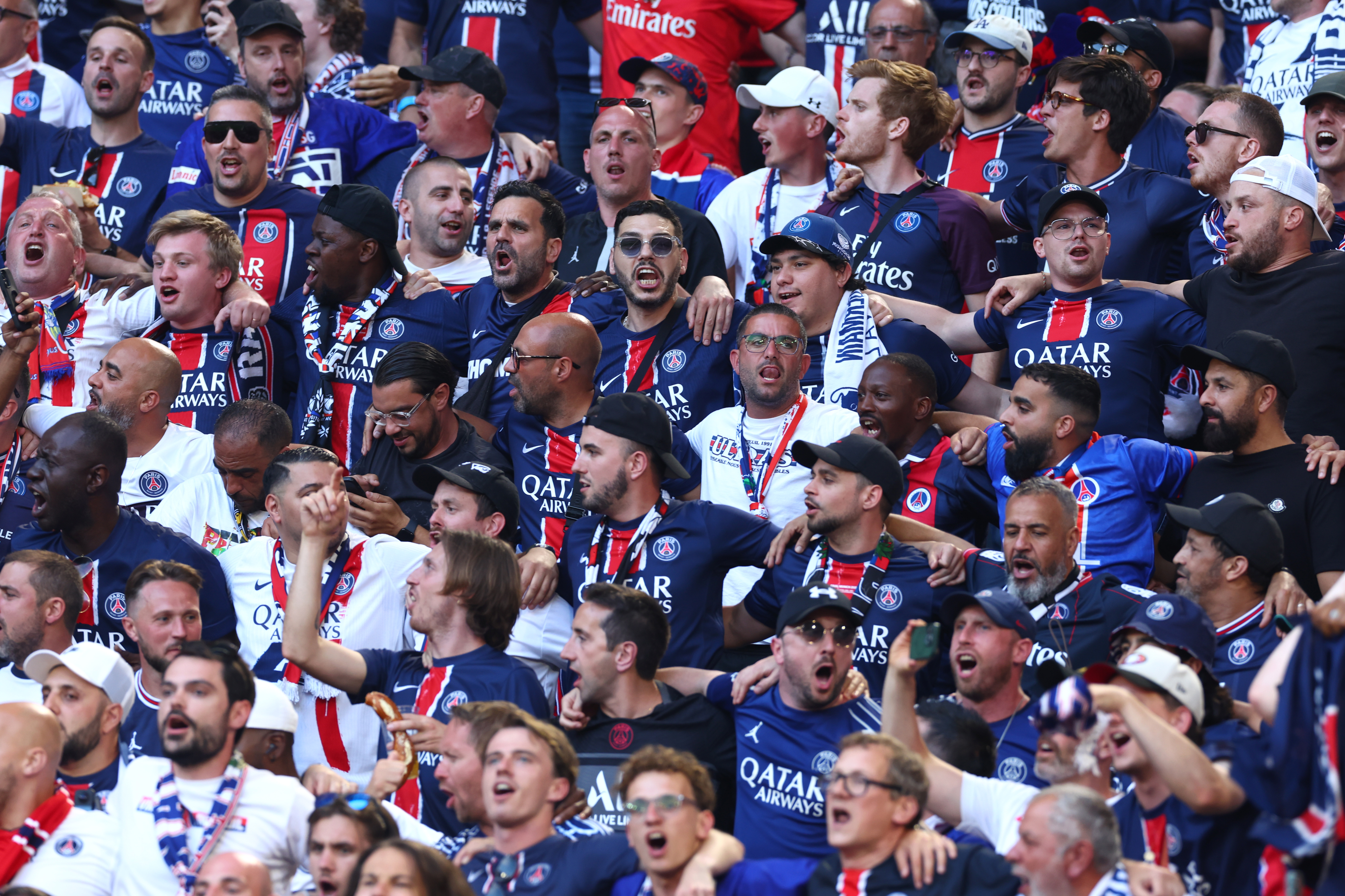 PSG fans at the 2025 Champions League final