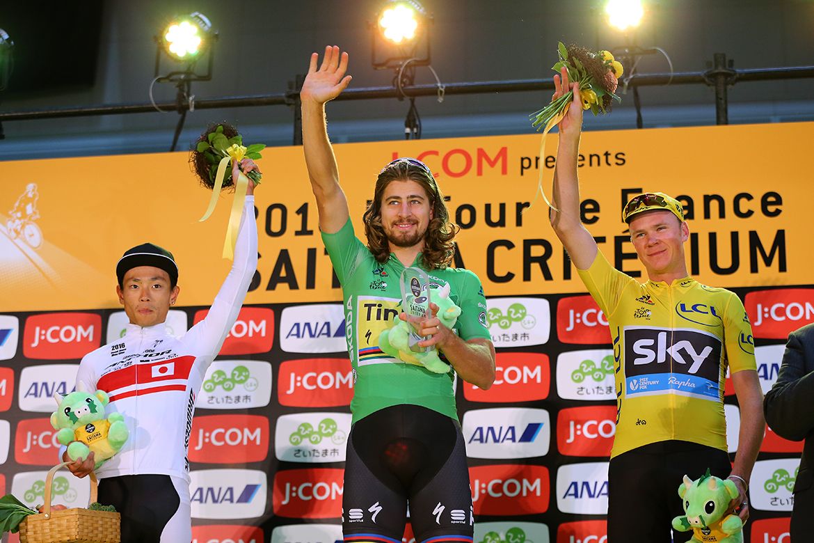 Peter Sagan tops the Saitama Criterium podium
