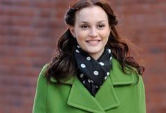 Leighton Meester on the set of Gossip Girl Season 3