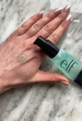 E.l.f Cosmetics Power Grip Primer swatched on hand