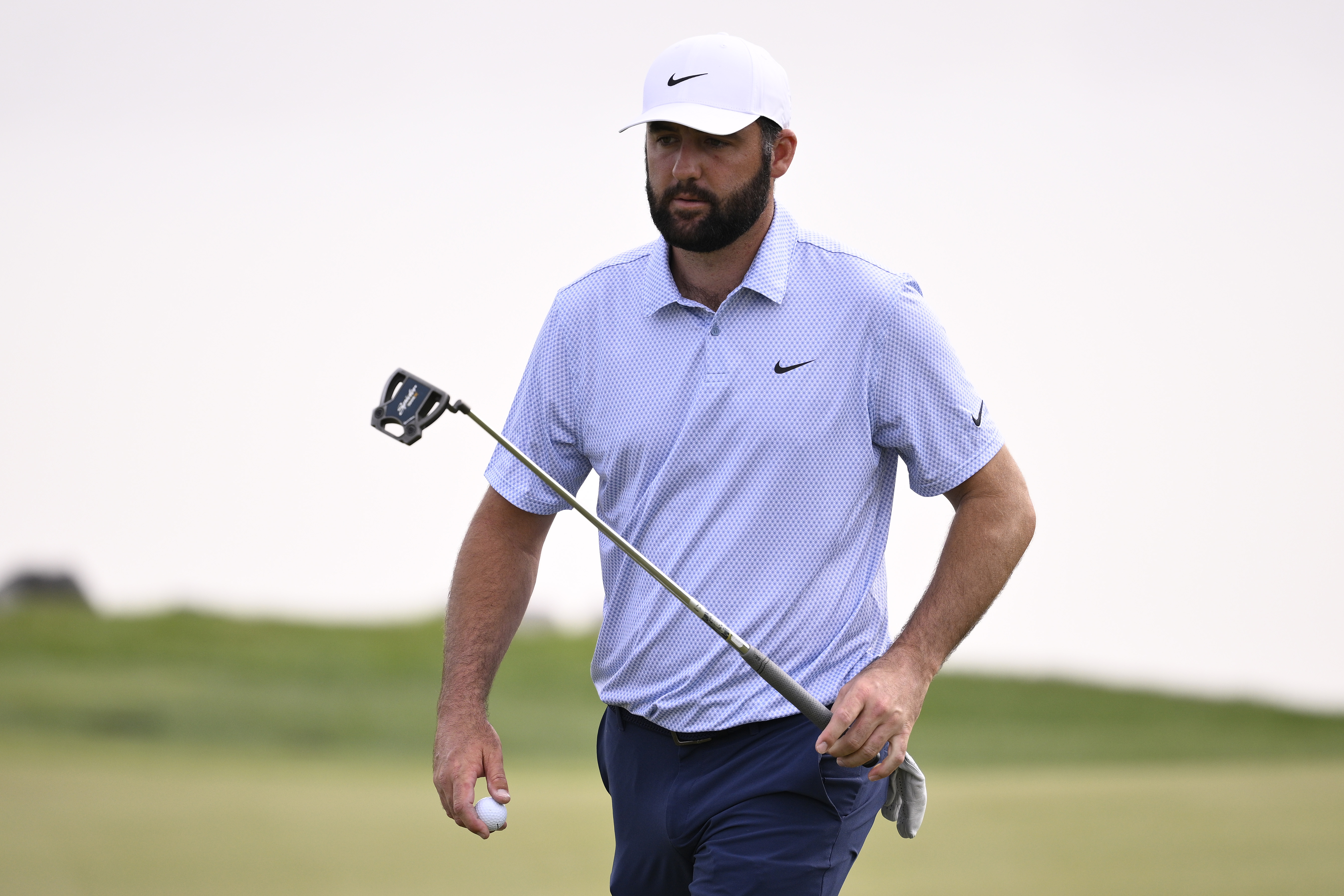 Scottie Scheffler walks on the tenth green during the final round of The American Express 2026 at Pete Dye Stadium Course
