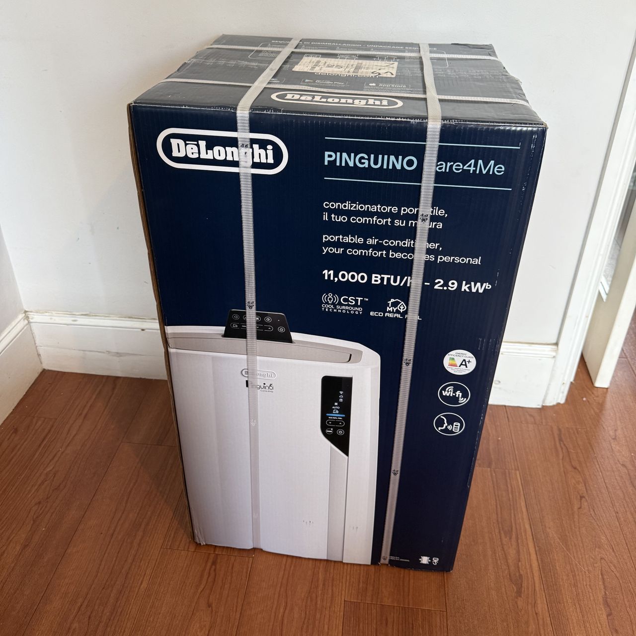 delonghi pinguino care4me portable air conditioner in box