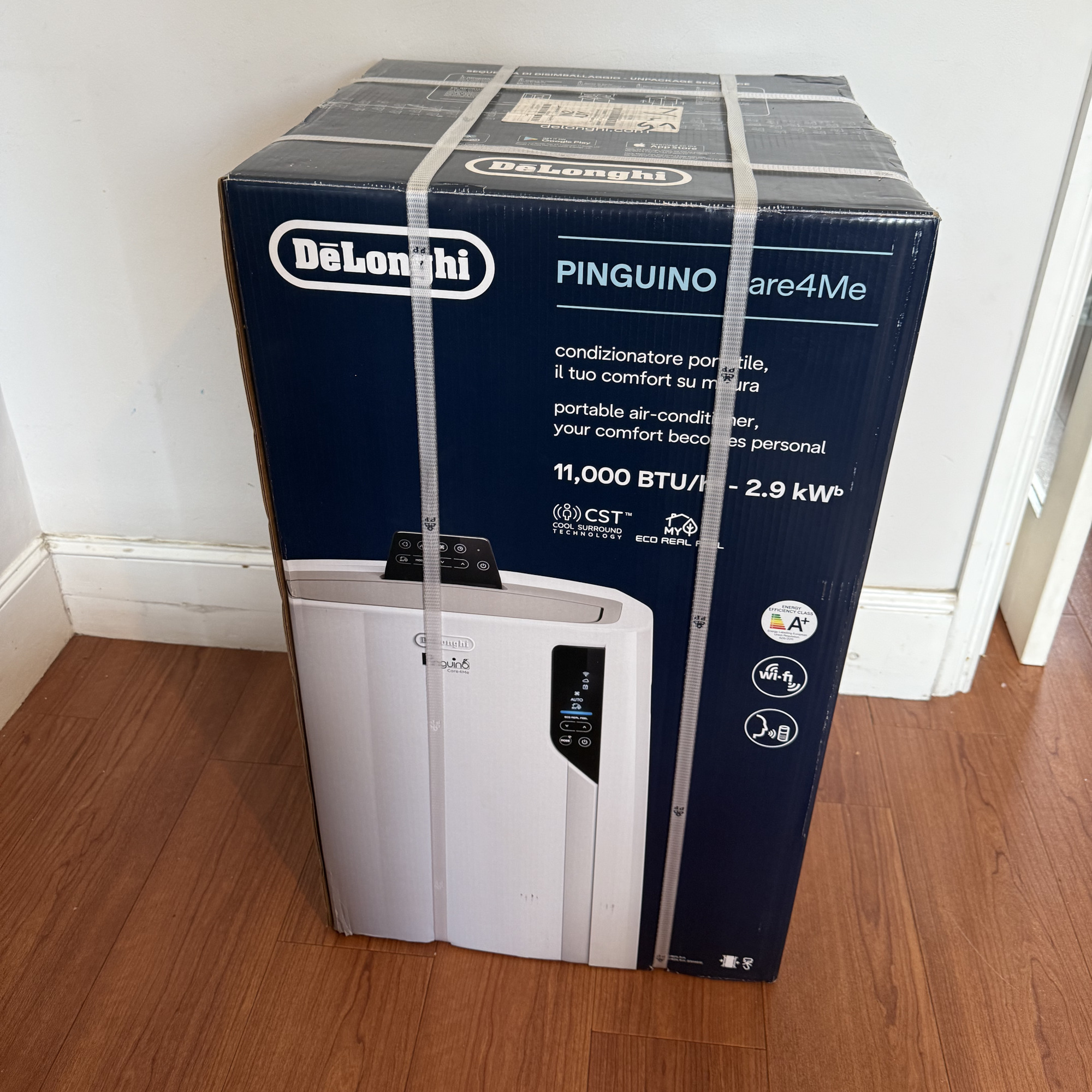 delonghi pinguino care4me portable air conditioner in box
