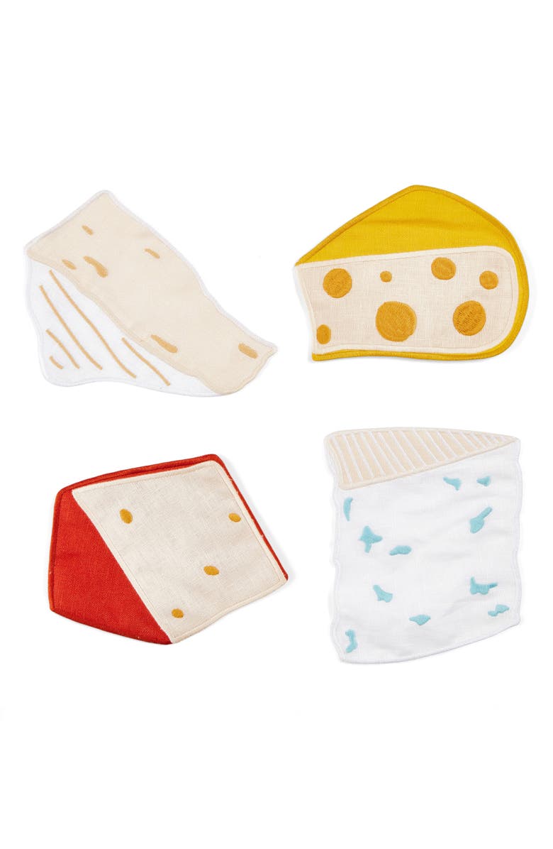 Cheese Set of 4 Linen Napkins