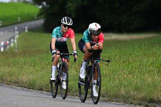 The Algerian squad in the Mixed Relay Team Time Trial finished a distant last in the event after the UCI officials create confusion with actual relay between the men and the women 