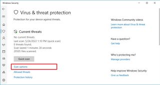 Microsoft Defender Scan Options