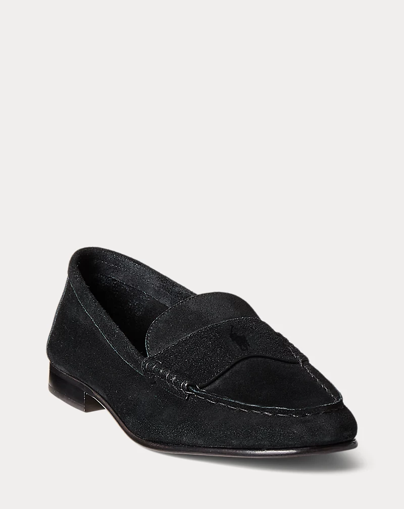 Embossed Pony Suede Penny Loafer