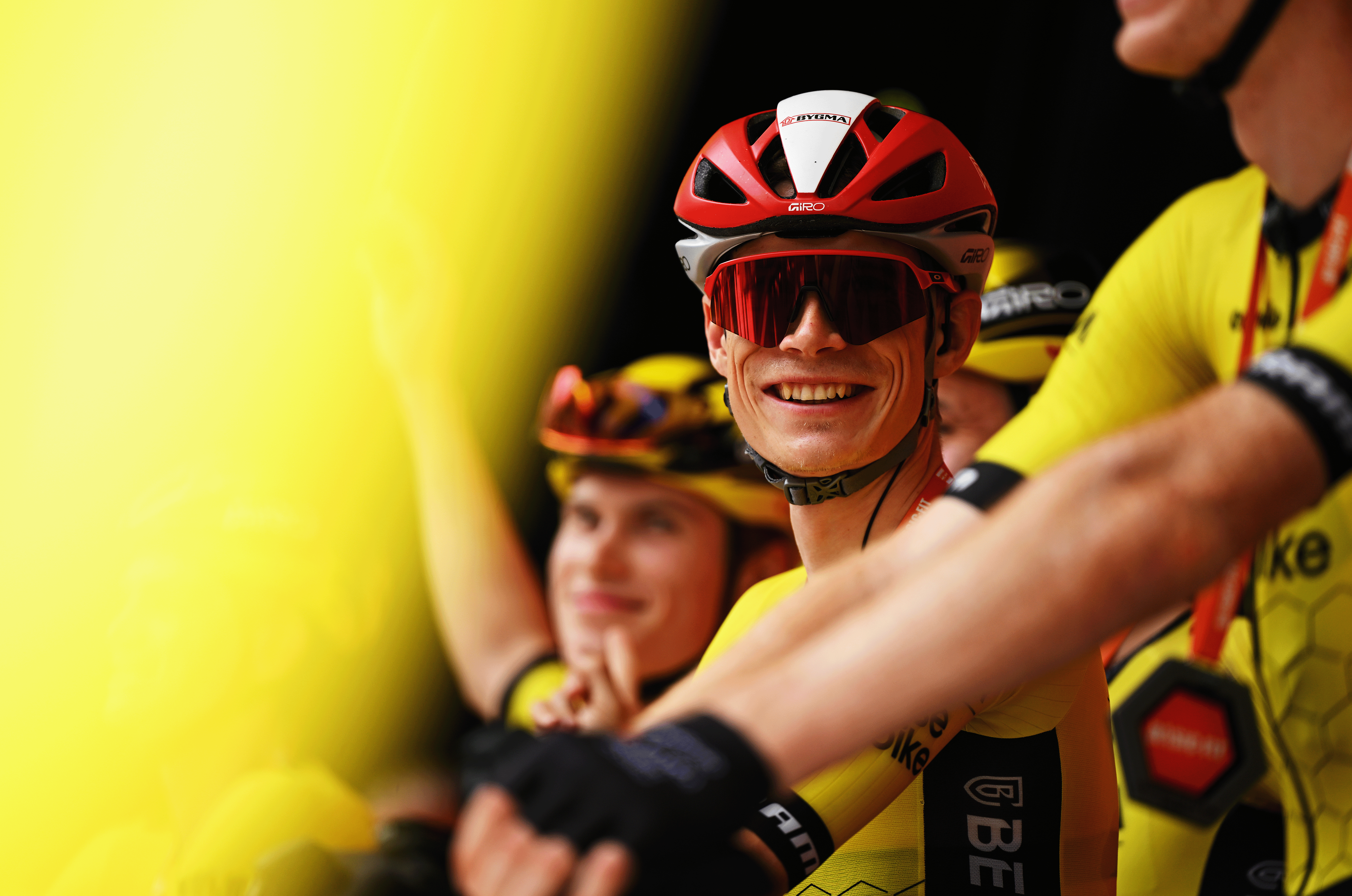 SAINT-PRIEST, FRANCE - JUNE 12: Jonas Vingegaard of Denmark and Team Visma | Lease a Bike prior to the 77th Criterium du Dauphine 2025, Stage 5 a 183km stage from Saint-Priest to Macon / #UCIWT / on June 12, 2025 in Saint-Priest, France. (Photo by Dario Belingheri/Getty Images)