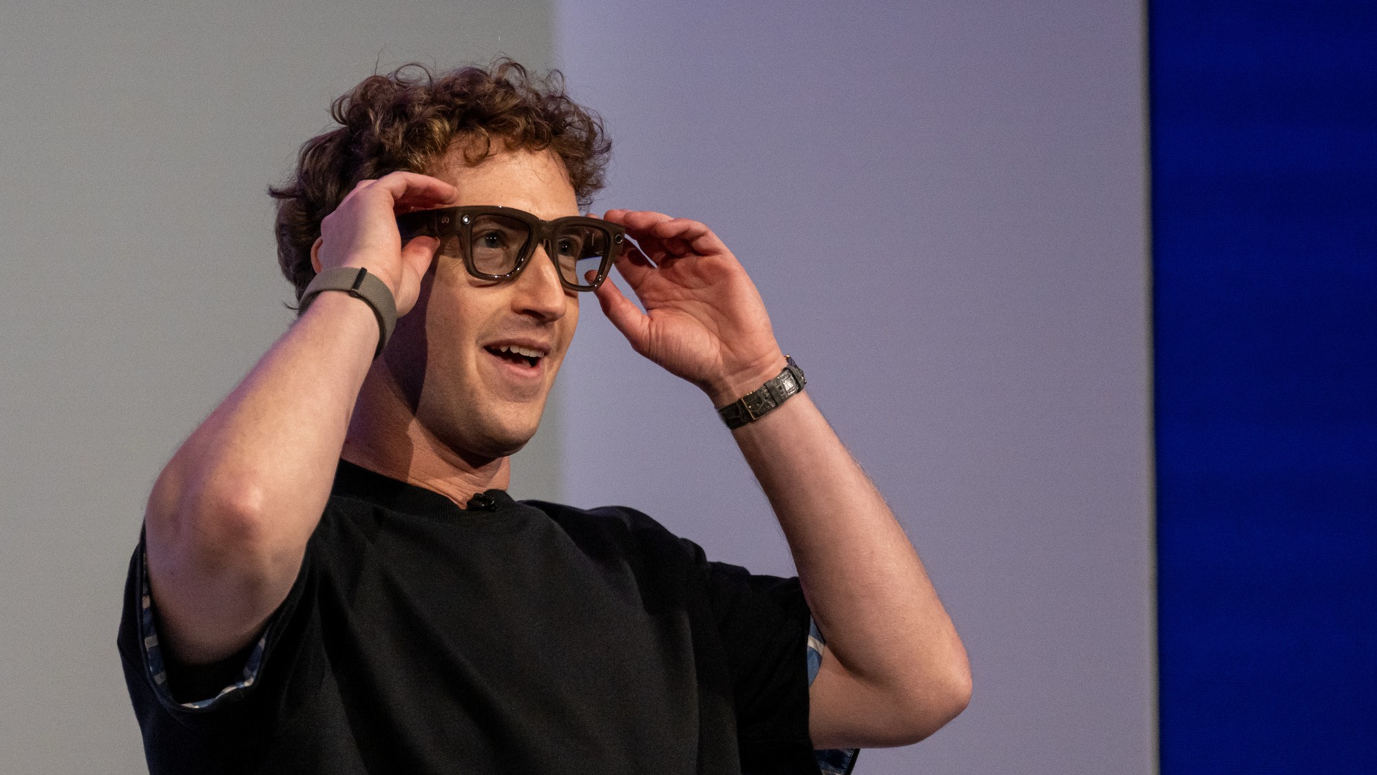 Mark Zuckerberg wears Meta Ray-Ban AI glasses