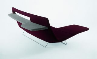 Reclining purple seat