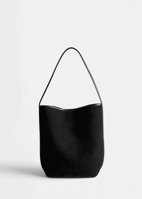 Maxi Solal Bag - Black - Split Cowhide Leather - S&amp;eacute;zane