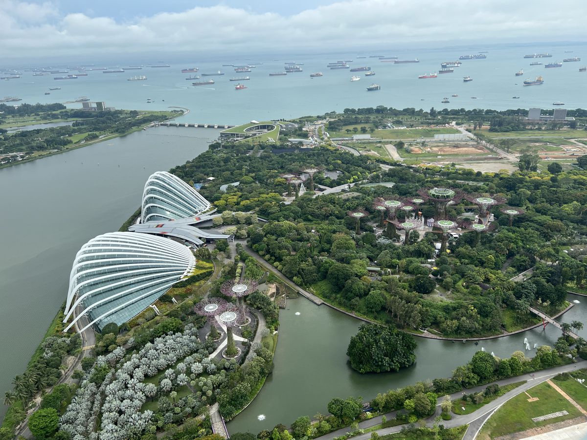 Example image of a high view point looking down on a city