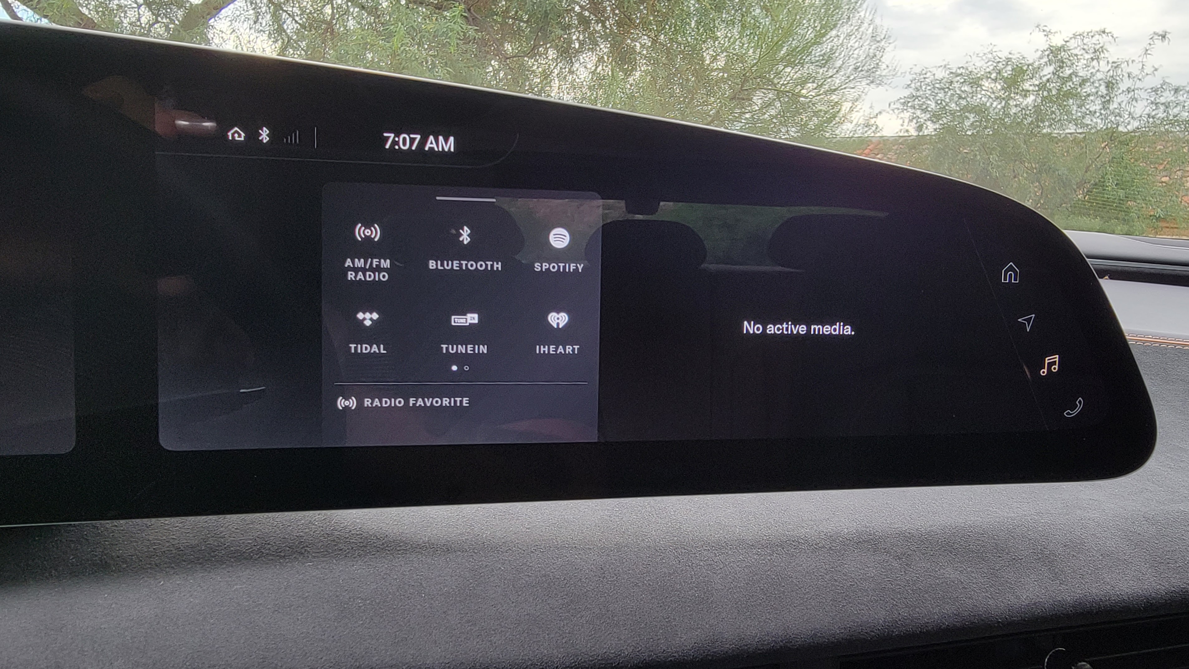 Close-up of driver display in Lucid Air