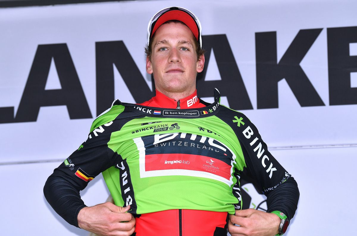 Stefan Kung (BMC) pulling on green