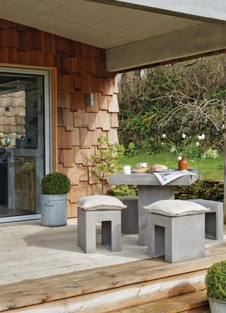 concrete style outdoor furniture