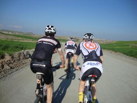 The Orange Monkey-Cannondale team trains in Cyprus before the Voroklini opening round of the Sunshine Cup.