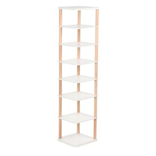 White shelving unit