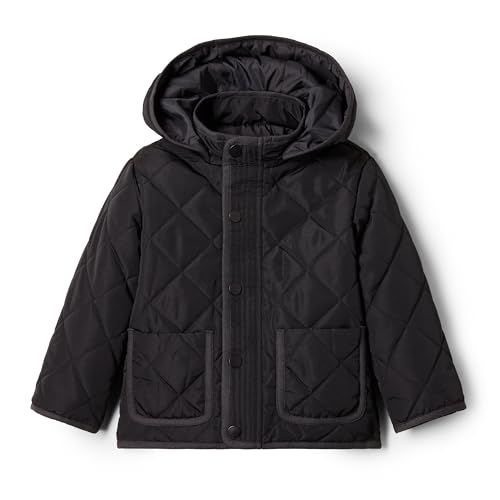 Amazon Essentials X Sofia Grainge Unisex Babies' Midweight Field Jacket With Hood, Black, 12 Months