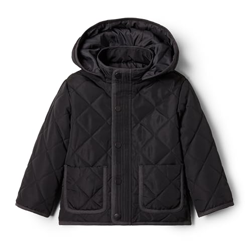 Amazon Essentials X Sofia Grainge Unisex Babies' Midweight Field Jacket With Hood, Black, 12 Months