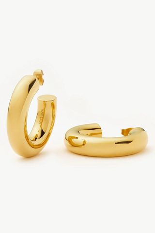Chubby Large Hoop Earrings | 18ct Gold Plated
