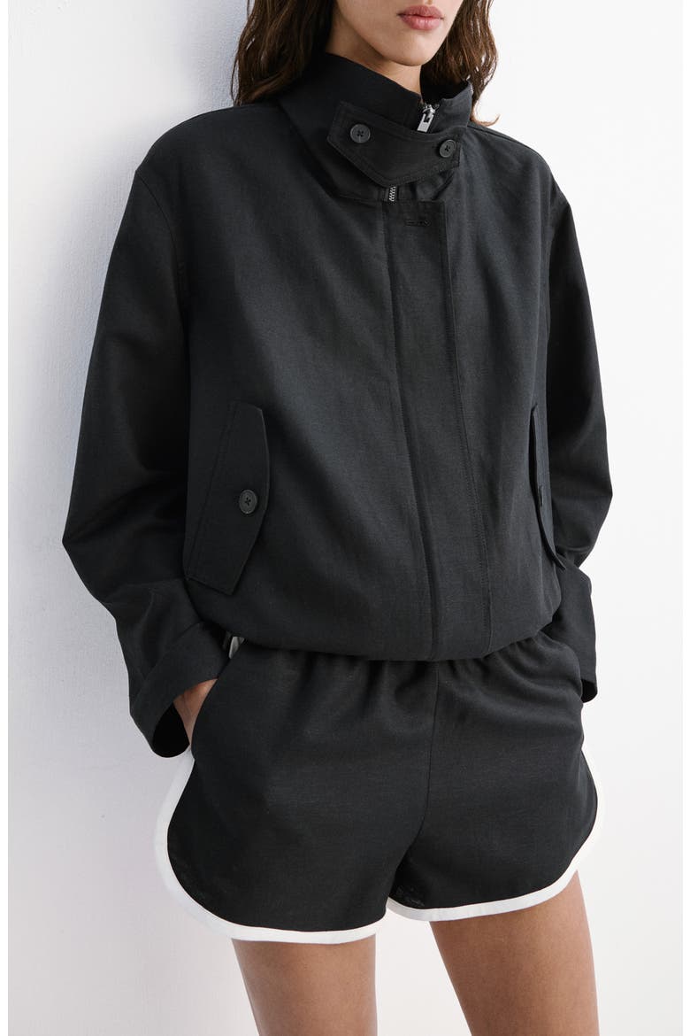 Funnel Neck Bomber Jacket