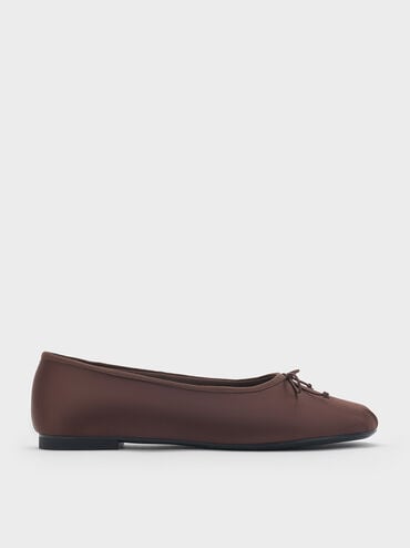 Satin Bow Ballet Flats