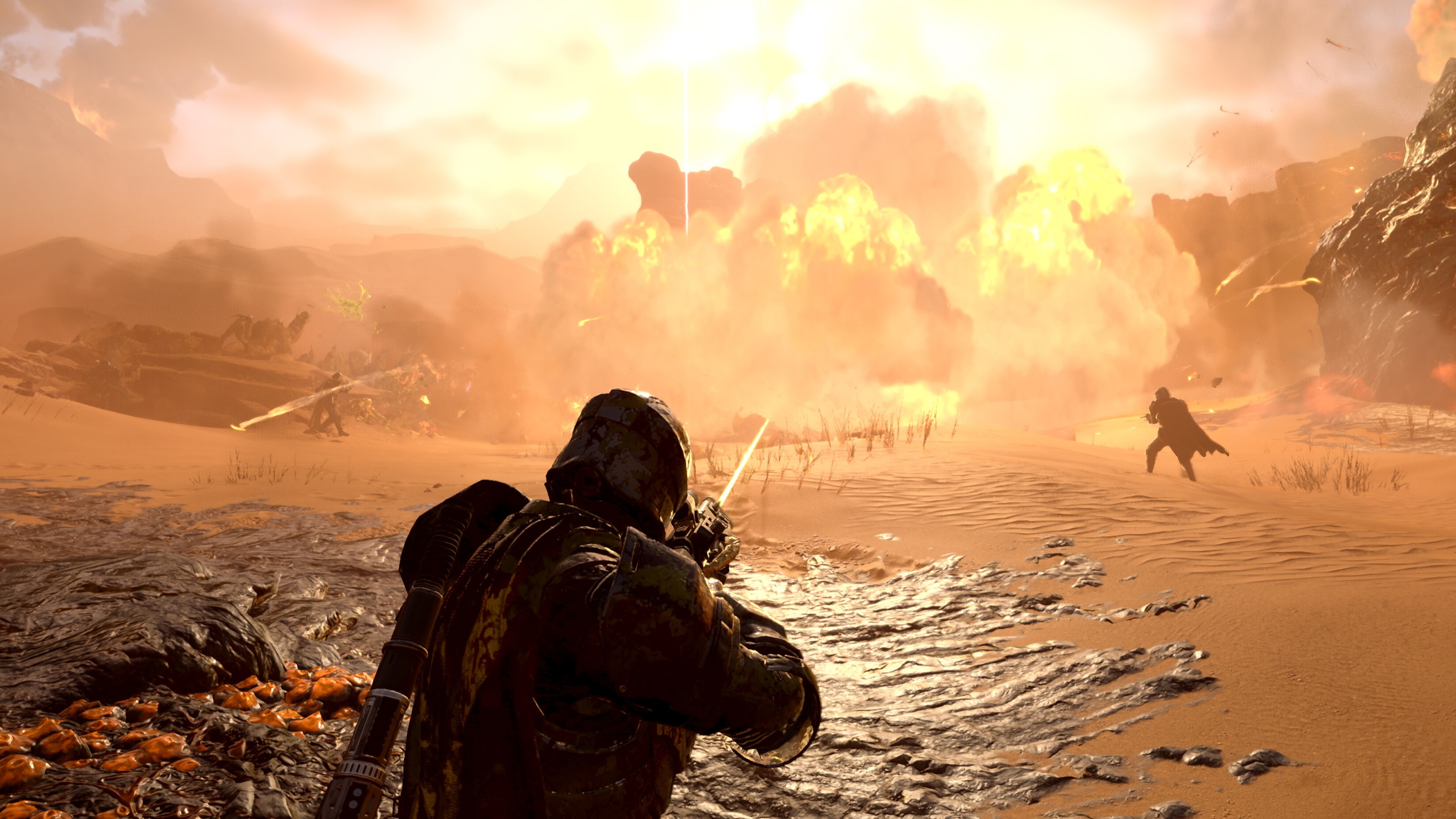 Helldivers 2 promotional screenshots.