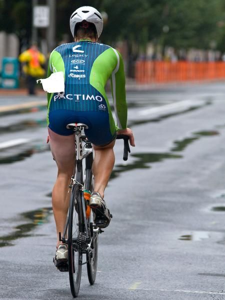 Tight turns and a wet road surface caught some riders by surprise.