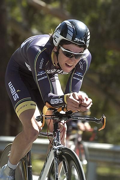Michael Freiberg from Western Australia in his ride against the clock in Buninyong.