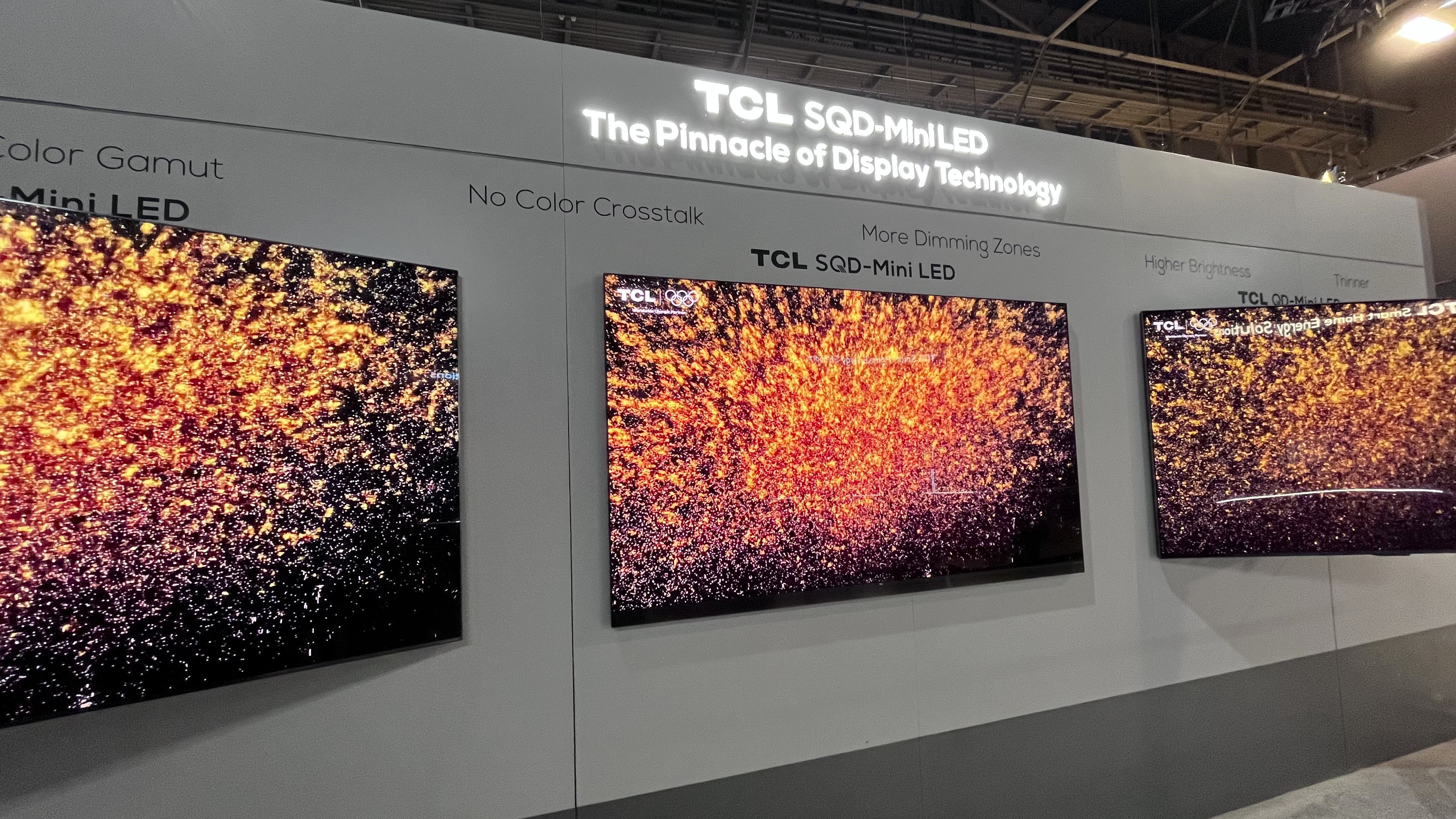 TCL X11L showing image of fireworks