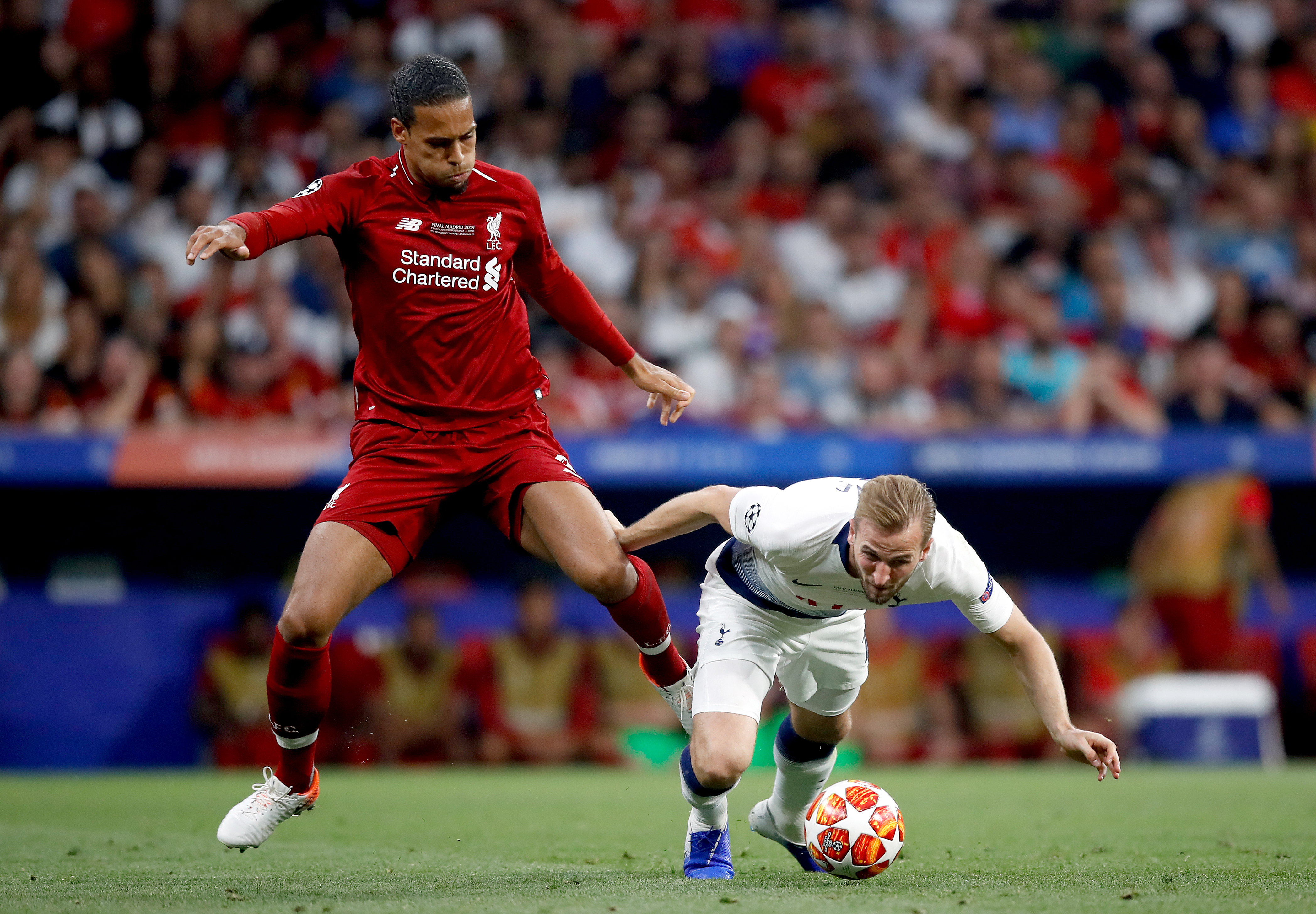 Harry Kane will be up against Virgil Van Dijk once again