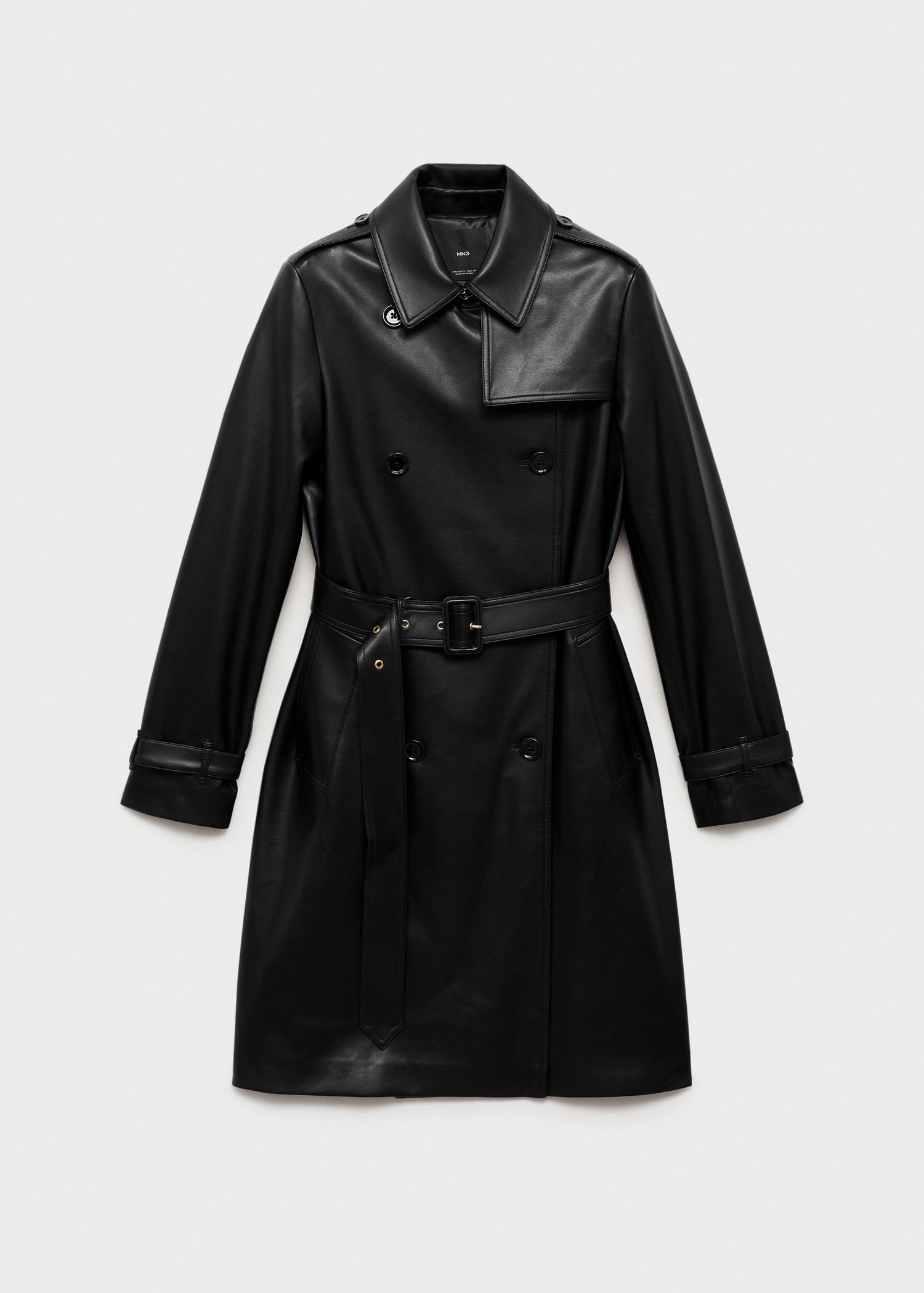 Mango, Leather-Effect Trench Coat (Was $200)