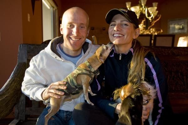 Levi Leipheimer with wife Odessa and the rest of the family.