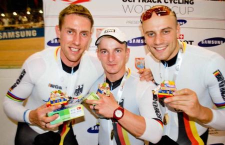 Germany took gold in the team sprint.