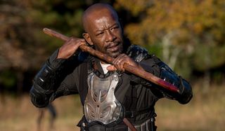 morgan and his stick the walking dead