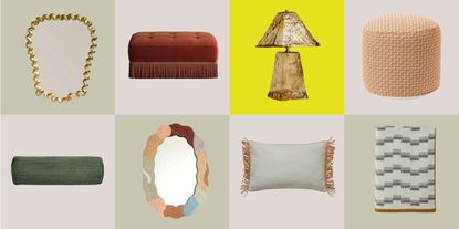 Product grid with bedroom decor