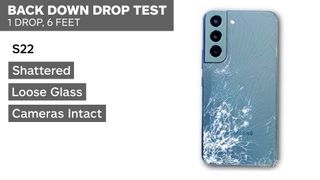 Galaxy S22 back-down drop test results